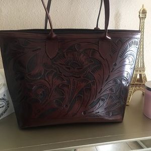 Leather tote bag bought from Mexico